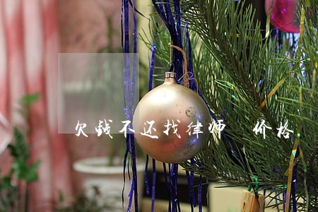 欠钱不还找律师 价格 欠钱不还找律师 价格